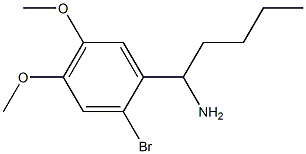 1-(2-bromo-4,5-dimethoxyphenyl)pentan-1-amine,,结构式