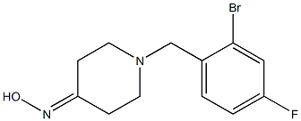 1-(2-bromo-4-fluorobenzyl)piperidin-4-one oxime Structure