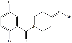 1-(2-bromo-5-fluorobenzoyl)piperidin-4-one oxime Structure
