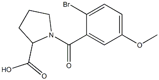 1-(2-bromo-5-methoxybenzoyl)pyrrolidine-2-carboxylic acid