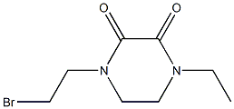 1-(2-bromoethyl)-4-ethylpiperazine-2,3-dione Struktur