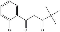 1-(2-bromophenyl)-4,4-dimethylpentane-1,3-dione 化学構造式