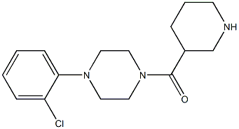 1-(2-chlorophenyl)-4-(piperidin-3-ylcarbonyl)piperazine Structure