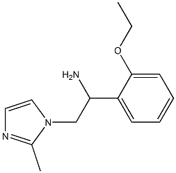 1-(2-ethoxyphenyl)-2-(2-methyl-1H-imidazol-1-yl)ethanamine 化学構造式