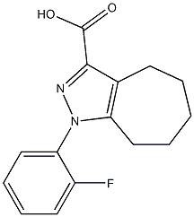 1-(2-fluorophenyl)-1,4,5,6,7,8-hexahydrocyclohepta[c]pyrazole-3-carboxylic acid 结构式