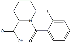 1-(2-iodobenzoyl)piperidine-2-carboxylic acid Structure
