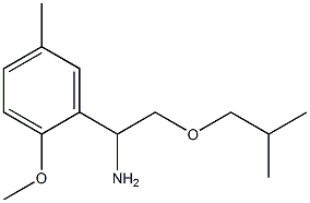 1-(2-methoxy-5-methylphenyl)-2-(2-methylpropoxy)ethan-1-amine Struktur