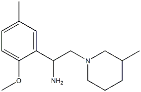 1-(2-methoxy-5-methylphenyl)-2-(3-methylpiperidin-1-yl)ethanamine Struktur