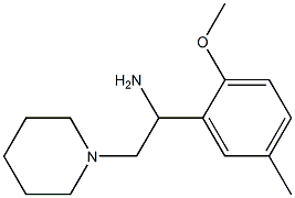 1-(2-methoxy-5-methylphenyl)-2-piperidin-1-ylethanamine 结构式