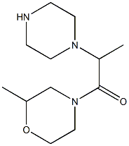 1-(2-methylmorpholin-4-yl)-2-(piperazin-1-yl)propan-1-one Structure