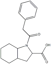 1-(2-phenylacetyl)-octahydro-1H-indole-2-carboxylic acid,,结构式