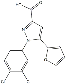 1-(3,4-dichlorophenyl)-5-(furan-2-yl)-1H-pyrazole-3-carboxylic acid Structure