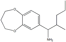 1-(3,4-dihydro-2H-1,5-benzodioxepin-7-yl)-2-methylpentan-1-amine Structure