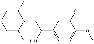 1-(3,4-dimethoxyphenyl)-2-(2,6-dimethylpiperidin-1-yl)ethanamine,,结构式