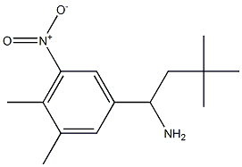 1-(3,4-dimethyl-5-nitrophenyl)-3,3-dimethylbutan-1-amine,,结构式