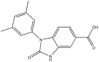 1-(3,5-dimethylphenyl)-2-oxo-2,3-dihydro-1H-1,3-benzodiazole-5-carboxylic acid 化学構造式