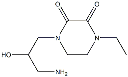 1-(3-amino-2-hydroxypropyl)-4-ethylpiperazine-2,3-dione Struktur