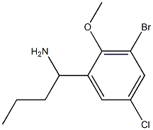 1-(3-bromo-5-chloro-2-methoxyphenyl)butan-1-amine Struktur