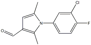 1-(3-chloro-4-fluorophenyl)-2,5-dimethyl-1H-pyrrole-3-carbaldehyde Structure