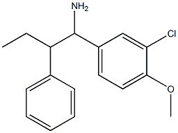 1-(3-chloro-4-methoxyphenyl)-2-phenylbutan-1-amine,,结构式