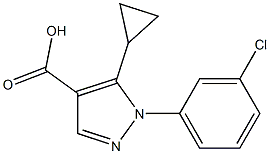 1-(3-chlorophenyl)-5-cyclopropyl-1H-pyrazole-4-carboxylic acid Structure