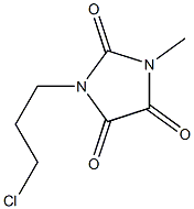 1-(3-chloropropyl)-3-methylimidazolidine-2,4,5-trione 结构式