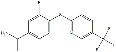 1-(3-fluoro-4-{[5-(trifluoromethyl)pyridin-2-yl]sulfanyl}phenyl)ethan-1-amine 结构式