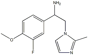 1-(3-fluoro-4-methoxyphenyl)-2-(2-methyl-1H-imidazol-1-yl)ethan-1-amine Struktur