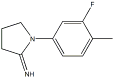 1-(3-fluoro-4-methylphenyl)pyrrolidin-2-imine 结构式