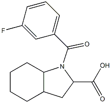 1-(3-fluorobenzoyl)octahydro-1H-indole-2-carboxylic acid Structure