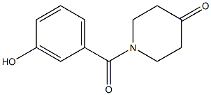 1-(3-hydroxybenzoyl)piperidin-4-one Structure