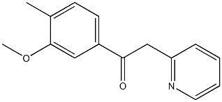 1-(3-methoxy-4-methylphenyl)-2-(pyridin-2-yl)ethan-1-one Struktur