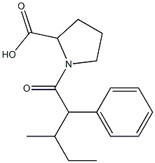 1-(3-methyl-2-phenylpentanoyl)pyrrolidine-2-carboxylic acid,,结构式