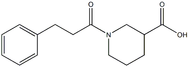 1-(3-phenylpropanoyl)piperidine-3-carboxylic acid Structure