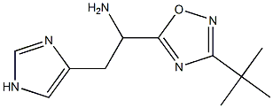1-(3-tert-butyl-1,2,4-oxadiazol-5-yl)-2-(1H-imidazol-4-yl)ethan-1-amine,,结构式