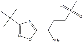 1-(3-tert-butyl-1,2,4-oxadiazol-5-yl)-3-methanesulfonylpropan-1-amine Struktur