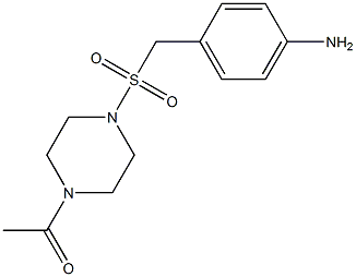 1-(4-{[(4-aminophenyl)methane]sulfonyl}piperazin-1-yl)ethan-1-one 结构式