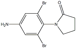 1-(4-amino-2,6-dibromophenyl)pyrrolidin-2-one 结构式