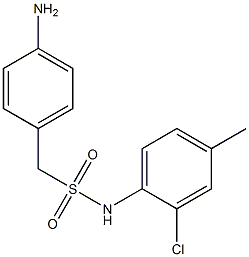 1-(4-aminophenyl)-N-(2-chloro-4-methylphenyl)methanesulfonamide 结构式