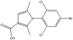 1-(4-bromo-2,6-dichlorophenyl)-2,5-dimethyl-1H-pyrrole-3-carboxylic acid Structure