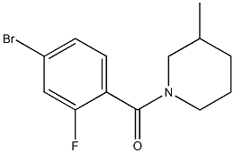 1-(4-bromo-2-fluorobenzoyl)-3-methylpiperidine Struktur