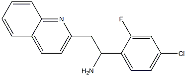1-(4-chloro-2-fluorophenyl)-2-(quinolin-2-yl)ethan-1-amine Struktur
