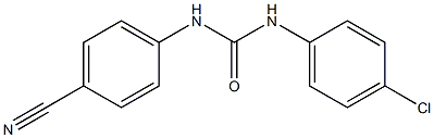 1-(4-chlorophenyl)-3-(4-cyanophenyl)urea 化学構造式