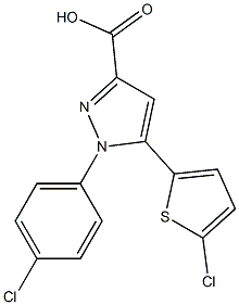 1-(4-chlorophenyl)-5-(5-chlorothiophen-2-yl)-1H-pyrazole-3-carboxylic acid