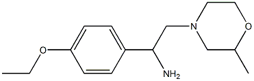 1-(4-ethoxyphenyl)-2-(2-methylmorpholin-4-yl)ethanamine 化学構造式