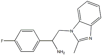 1-(4-fluorophenyl)-2-(2-methyl-1H-1,3-benzodiazol-1-yl)ethan-1-amine Struktur