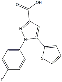 1-(4-fluorophenyl)-5-(thiophen-2-yl)-1H-pyrazole-3-carboxylic acid Structure