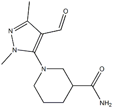 1-(4-formyl-1,3-dimethyl-1H-pyrazol-5-yl)piperidine-3-carboxamide