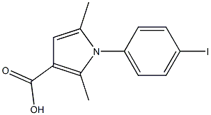 1-(4-iodophenyl)-2,5-dimethyl-1H-pyrrole-3-carboxylic acid 化学構造式