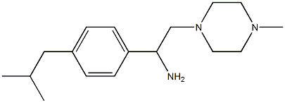 1-(4-isobutylphenyl)-2-(4-methylpiperazin-1-yl)ethanamine 化学構造式